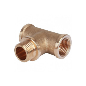 Тройник латунный ВНВ 1/2"x1/2"x1/2" Stout