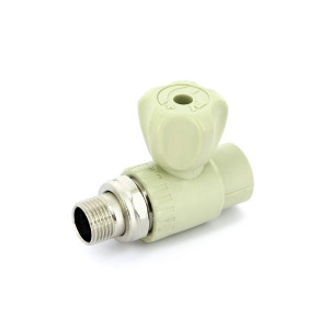 Кран шаровой радиаторный 20x1/2" НР, прямой PPR FV-Plast AA289020012