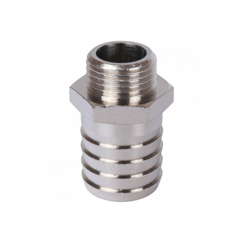 Штуцер никелированный Stout НР 1/2"x25