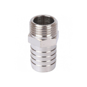 Штуцер никелированный Stout НР 1/2"x20