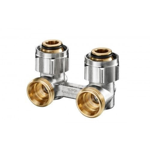 Узел нижнего подключения радиатора 3/4" НГ x 3/4" НР, угловой Multiflex F ZB Oventrop 1015814
