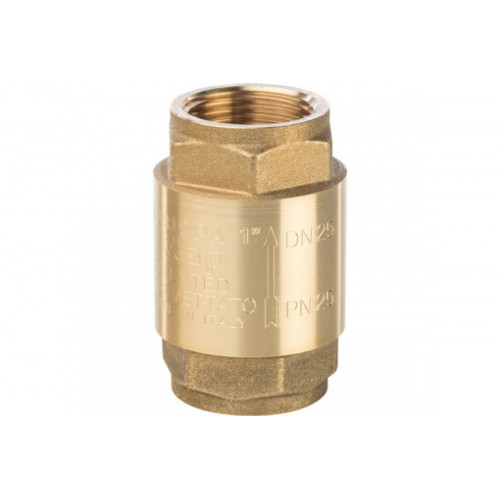 Клапан обратный пружинный муфтовый 1" с металлическим седлом Stout SVC-0011-000025