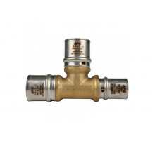 Тройник переходной 26х26х20 для металлопластиковых труб, прессовой Stout SFP-0005-262620