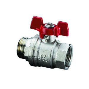 Кран шаровый 1/2" НВ маховик из алюминия Optibal Oventrop 1076304