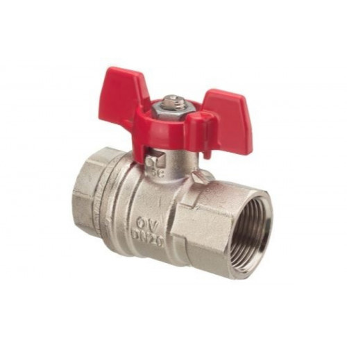 Кран шаровый 1/2" ВВ маховик из алюминия Optibal Oventrop 1076104