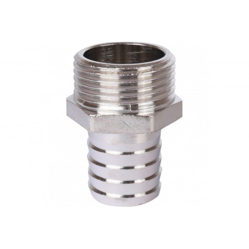 Штуцер никелированный Stout НР 1"x25