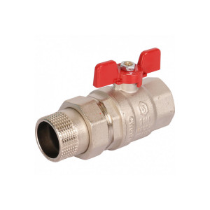 Кран шаровой полнопроходной ВР/НР 1 1/4" американка, ручка бабочка EPDM Stout SVB-1007-000032