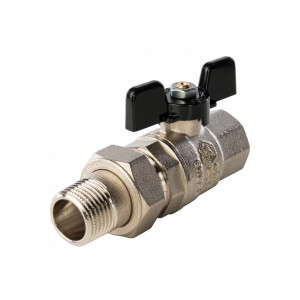 Кран шаровой полнопроходной ВР/НР 1/2" американка, ручка бабочка Stout SVB-0007-000015