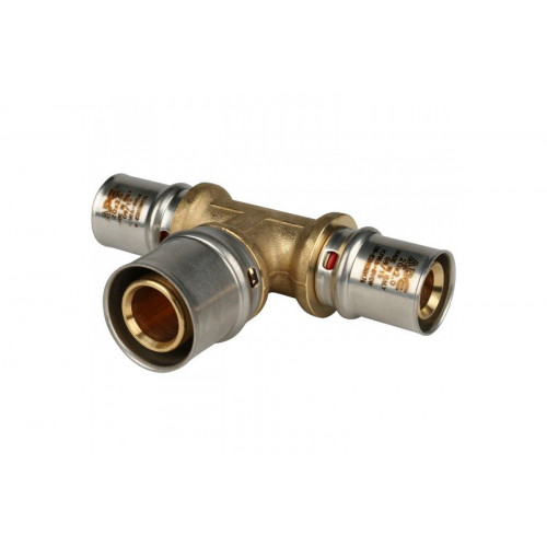 Тройник переходной 20х26х20 для металлопластиковых труб, прессовой Stout SFP-0005-202620
