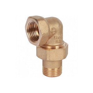 Разъемное угловое соединение латунное "американка" ВН 1 1/4" Stout