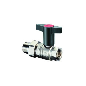 Кран шаровый Optibal 1 1/4" НГ с американкой маховик пластмассовый Oventrop 1075710