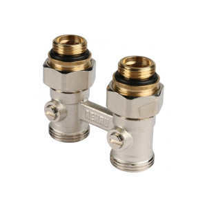 Узел нижнего подключения радиатора 1/2" НР x 3/4" НР, прямой Rehau (12407271001) 12407271001