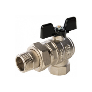 Кран шаровой полнопроходной угловой ВР/НР 3/4" американка, ручка бабочка Stout SVB-0008-000020