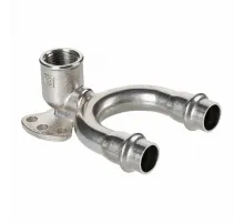 Пресс-водорозетка проходная 15 мм х 1/2" из нержавеющей стали VALTEC