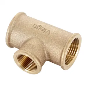 Тройник Viega 264222 равнопроходной ВР 1/2", бронза